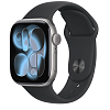 Apple Watch S11 46mm Space Gray Sport Band Black M/L AW112-67